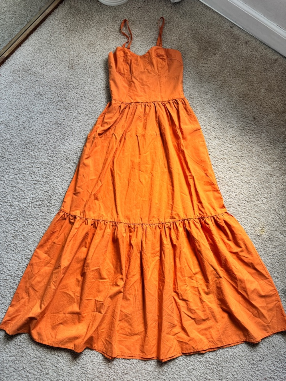 YFB, XS, orange summer depress with 2 pockets
